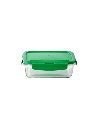 imagem de Tampa hermética retangular de borosilicato verde arco-íris de 840ml2