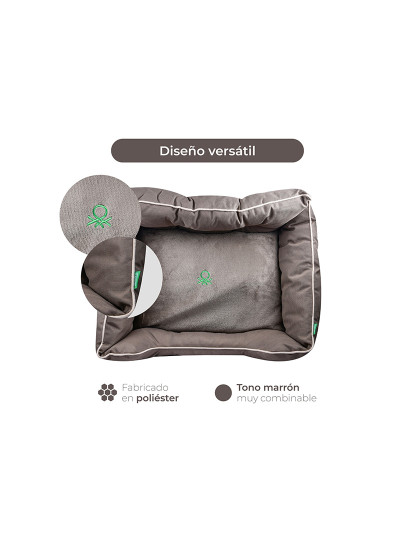 imagem de Cama para animais de estimação 90x70x28cm poliéster marrom Benetton be6