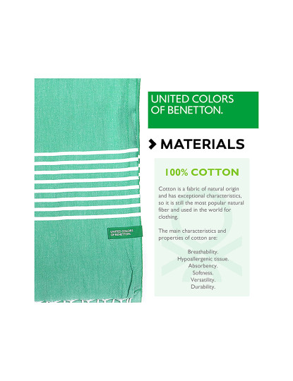 imagem de Hamman 80x165cm 170gsm 100% algodão verde casa Benetton3