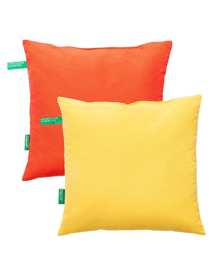 imagem de Conjunto de 2 almofadas 45x45cm vermelho+amarelo 200gsm Benetton1