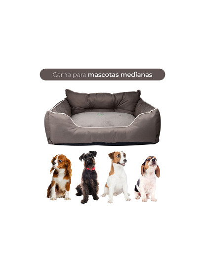 imagem de Cama para animais de estimação 65x50x20cm poliéster marrom Benetton be5