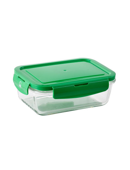 imagem de Tampa hermética retangular de borosilicato verde arco-íris de 840ml1