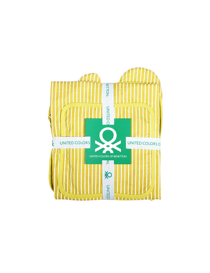 imagem de Conjunto de avental 3 peças (avental + luva + porta panela) 100% algodão 190gsm amarelo ser4