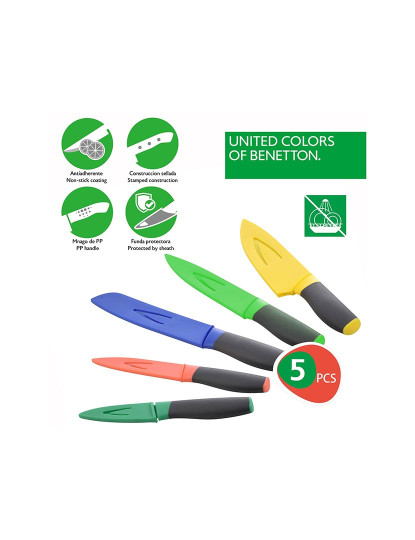 imagem de Conjunto 3 utensílios + 5 facas de cozinha Benetton4