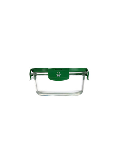 imagem de Tampa hermética redonda de 840ml em borosilicato verde arco-íris be3