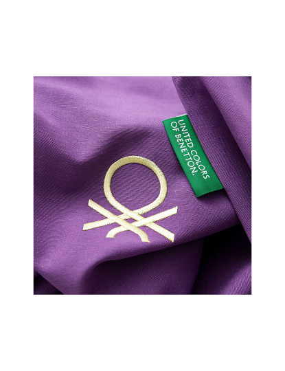 imagem de Conjunto de cama 2 peças (capa de edredão 150x220cm + fronha 63x63cm) arco-íris verde e roxo Benetton 70% algodão + 30% poliéster4