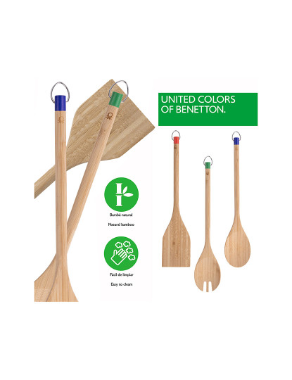 imagem de Conjunto de utensílios de cozinha de bambu 3 peças da Benetton2