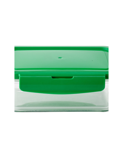 imagem de Tampa hermética retangular de borosilicato verde arco-íris de 840ml4