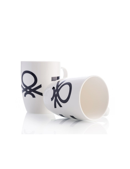 imagem de Conjunto 4p canecas 11cm 360ml novo design bone china logotipo impresso preto Benetton house7