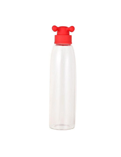 imagem de Garrafa de água 500ml com tampa vermelha de borosilicato da coleção tap rainbow1