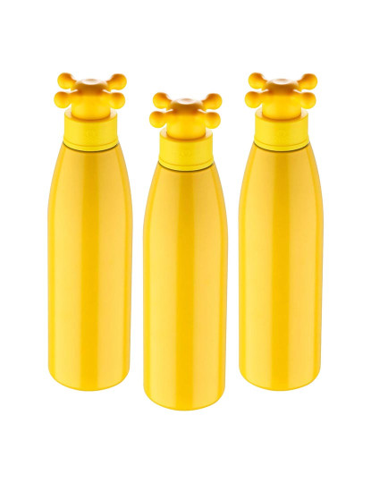 imagem de Pacote de 3 garrafas de água amarelo arco-íris de 750ml1