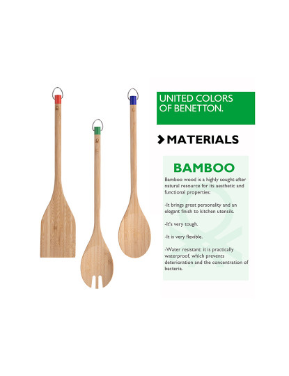 imagem de Conjunto de utensílios de cozinha de bambu 3 peças da Benetton3