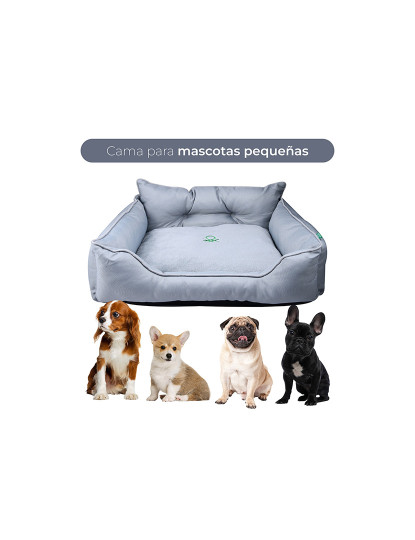 imagem de Cama para animais de estimação 50x40x18cm poliéster cinza Benetton be5