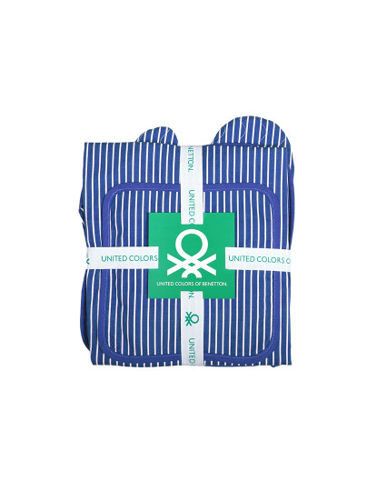 imagem de Conjunto 3 peças (avental+luva+pinça) 100% algodão 190gsm azul Benetton house5