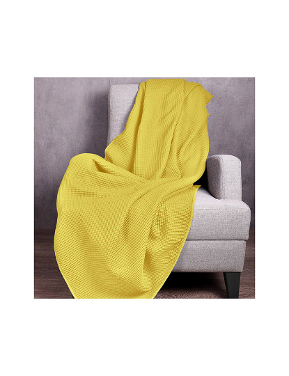 imagem de Manta 140x190cm 200gsm 100% algodão amarelo da Benetton8