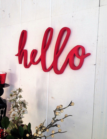 imagem de Decoração de parede Hello Red2