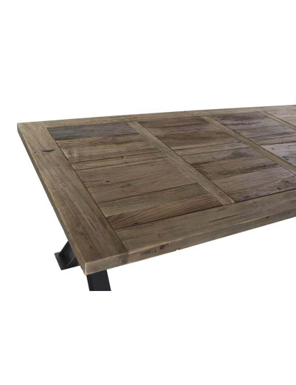 imagem de Mesa Madeira Reciclada Metal Natural 2