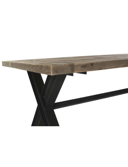 imagem de Mesa Madeira Reciclada Metal Natural 3