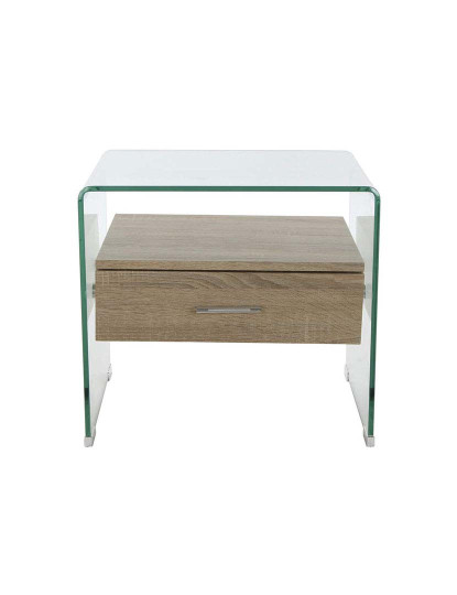 imagem de Mesa Cabeceira Vidro e MDF7