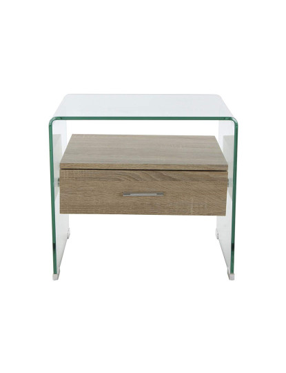 imagem de Mesa Cabeceira Vidro e MDF6