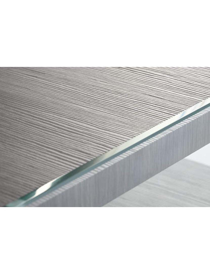 imagem de Mesa Apoio Vidro Mdf Temperado Cinza 5