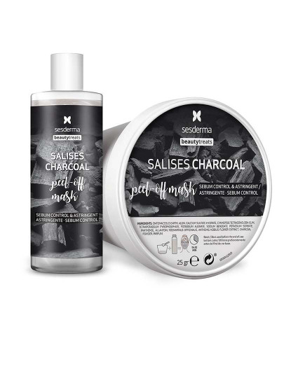 imagem de Máscara Peel Off Beauty Treats Salises Charcoal 25 Gr + 75 ml1