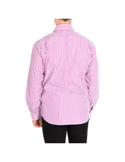 imagem de Camisa Homem Branco-Riscas violetas3