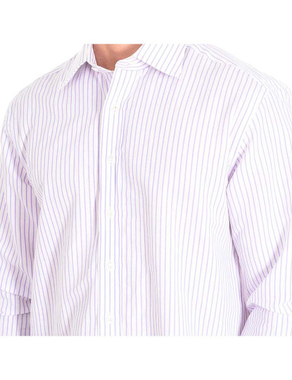 imagem de Camisa Homem Branco-Riscas violeta2