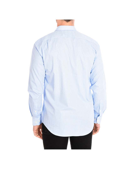 imagem de Camisa Homem Branco-Riscas Azuis3