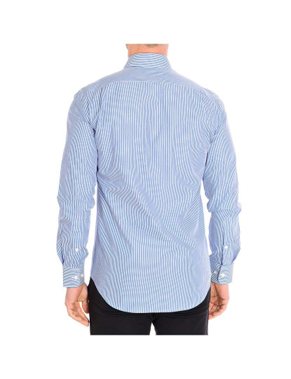 imagem de Camisa Homem Azul-Riscas Brancas3