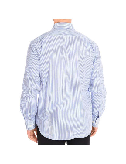 imagem de Camisa Homem Azul-Riscas Brancas3