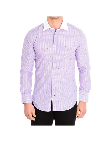 imagem de Camisa Homem Violeta-Riscas1