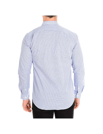 imagem de Camisa Homem Azul-Branco Quadrados3