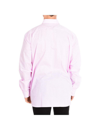 imagem de Camisa Homem Rosa-Quadrados Brancos3