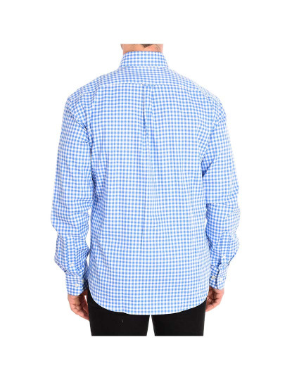 imagem de Camisa Homem Azul-Branco Quadrados3
