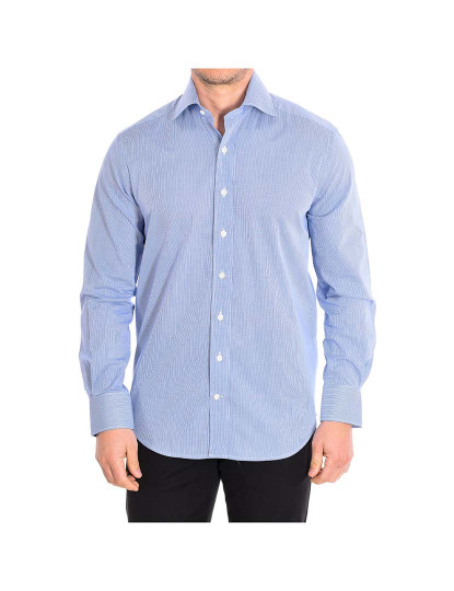 imagem de Camisa Homem Azul-micro Quadrados1