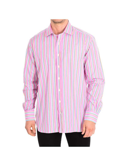 imagem de Camisa Homem Rosa-Riscas multicolor1