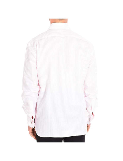 imagem de Camisa Homem Rosa-Riscas Brancas3