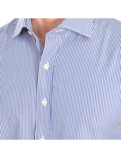 imagem de Camisa Homem Azul-Riscas Brancas2