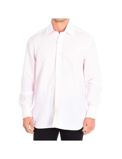imagem de Camisa Homem Rosa-Riscas Brancas1