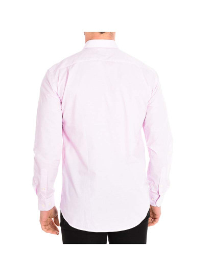 imagem de Camisa Homem Branco-Quadrados rosas3