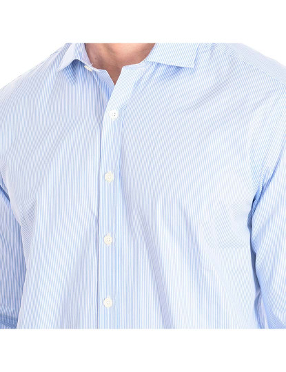 imagem de Camisa Homem Branco-Riscas Azuis2