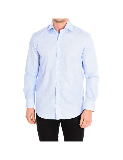 imagem de Camisa Homem Branco-Riscas Azuis1
