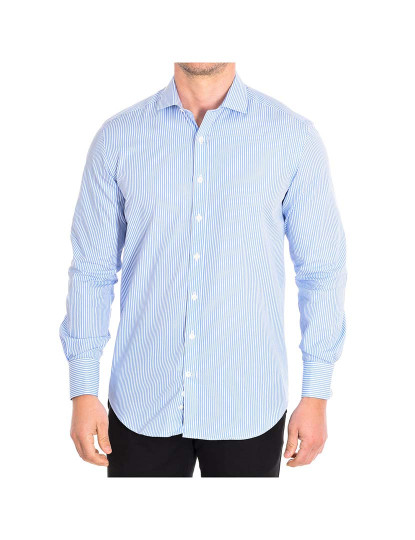 imagem de Camisa Homem Azul-Riscas Brancas1