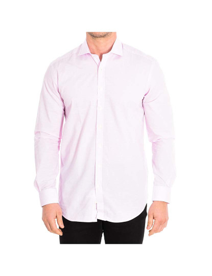 imagem de Camisa Homem Branco-Quadrados rosas1