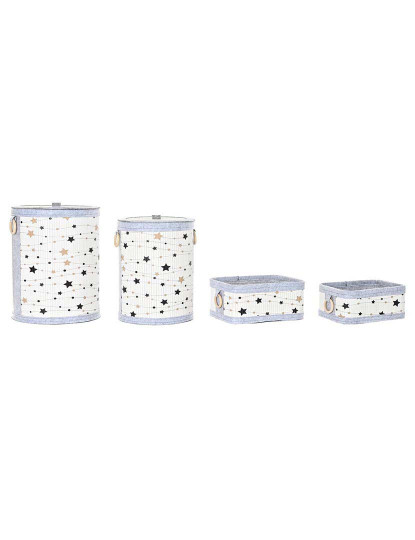 imagem de Conjunto de Cestas Home Decor Estrelas Bambu 4 pcs4