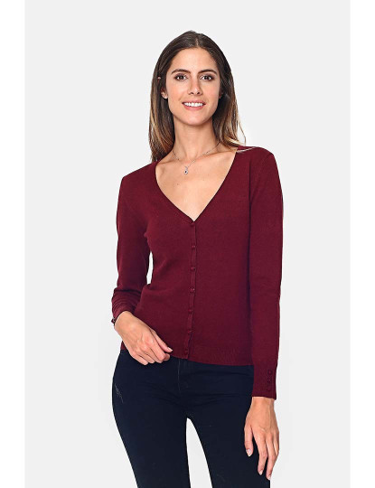 imagem de Cardigan Senhora Bordeaux1