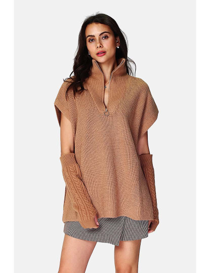imagem de Camisola Senhora Camel Escuro1