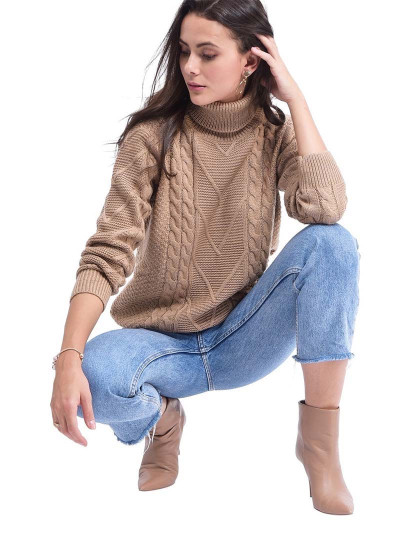 imagem de Camisola de Malha Senhora Camel3