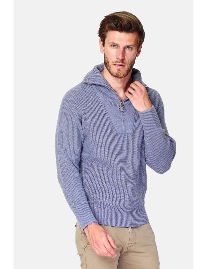 imagem de Camisola Homem Azul Cinza5